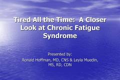 A Closer Look at Chronic Fatigue Syndrome