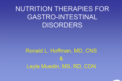 Nutrition Therapies for Gastro-Intestinal disorders