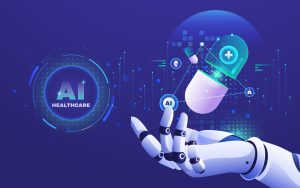 Gradient AI Healthcare Background with Pill